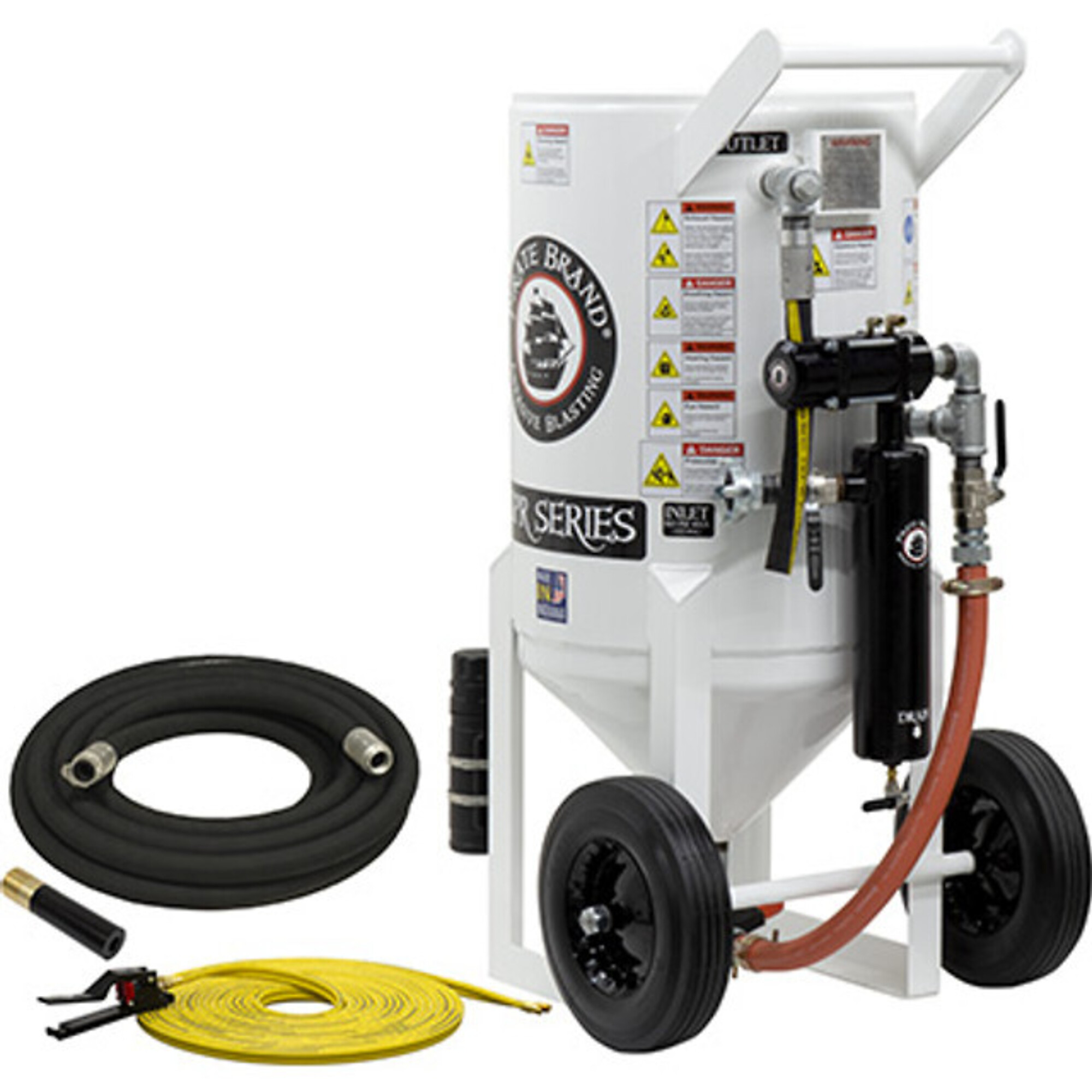 Pirate Brand S-Series Portable Blast Pot — 6.5 Cu. Ft., Pressure Release System, Pneumatic Controls, Model# 888-0531-12711PB-B